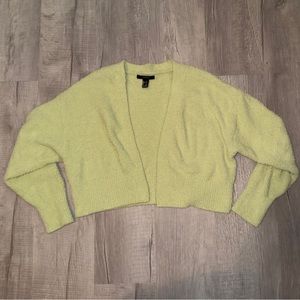 Mint green fuzzy cardigan